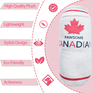 Pawsome Canadian Parody Beer Can Dog Toy with Squeaker