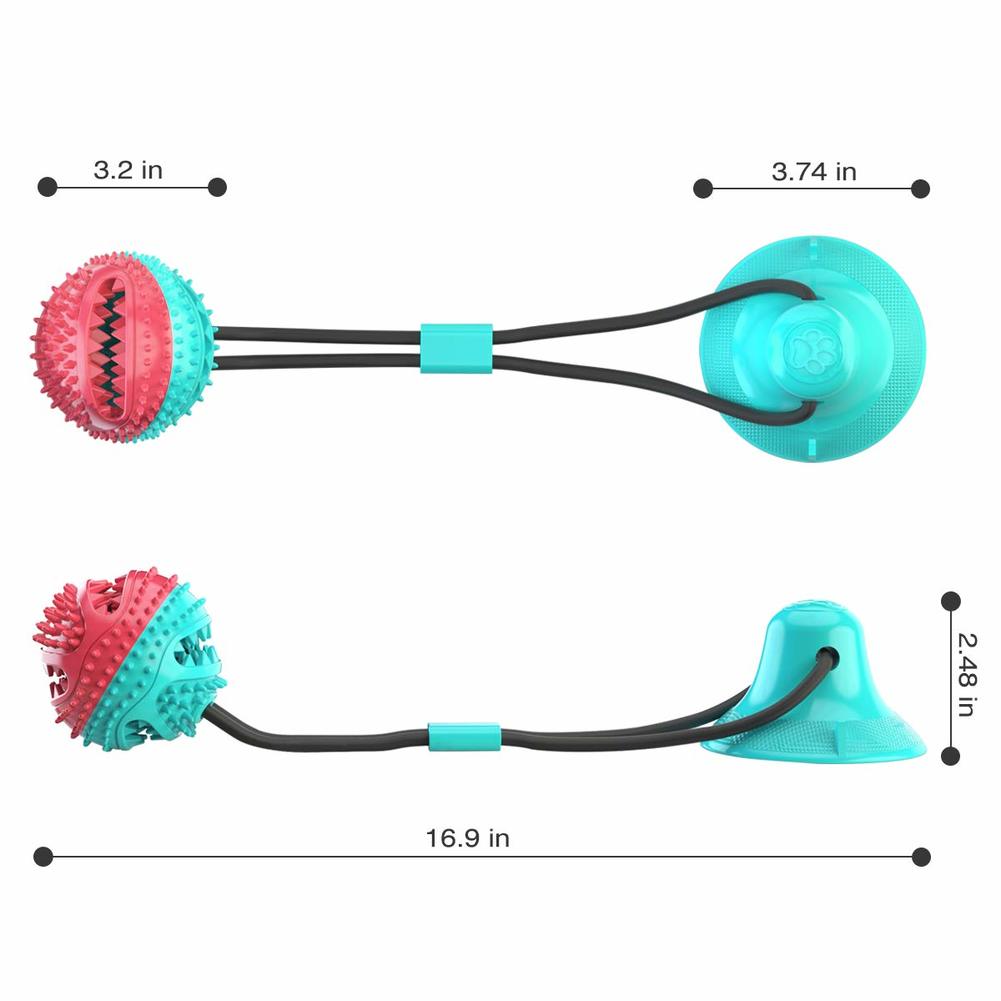 Litthing Dog Molar Bite Toys Self Play Rubber Ball,Pet Supplies Safe Puppy  Chew Toys with Suction Cup Rubber Molar Chew Teeth Cleaning Ball  Multifunction Intera…