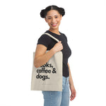 Load image into Gallery viewer, Books, Coffee, and Dogs Tote Bag
