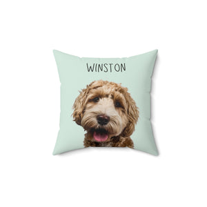 Custom Pillow with Dog Portrait