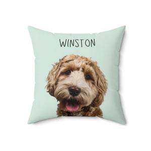 Custom Pillow with Dog Portrait