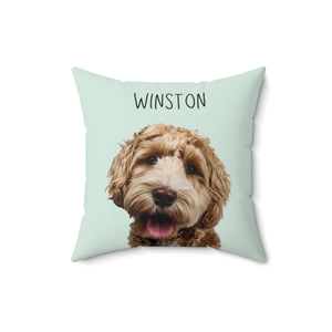Custom Pillow with Dog Portrait