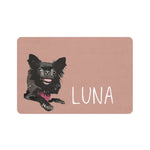 Load image into Gallery viewer, Personalized Dog Mat with Dog Portrait + Customized Name
